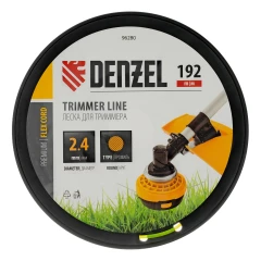 Леска для триммера круглая, 2,4мм х 192м, на DIN катушке FLEX CORD Denzel 96280