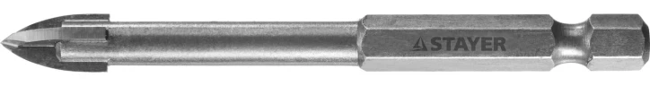 Сверло по стеклу и кафелю, 4 мм, 4х кромка, HEX 1/4, STAYER 2985-04_z01 — фото 1
