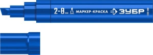 МК-800 синий, 2-8 мм клиновидный маркер-краска, ЗУБР 06327-7