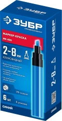 МК-800 синий, 2-8 мм клиновидный маркер-краска, ЗУБР 06327-7
