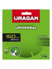 Диск алмазный отрезной сегментный, UNIVERSAL 150 мм, URAGAN 36705-150