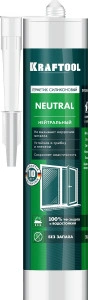 Нейтральный силиконовый герметик, 300 мл, прозрачный, KRAFTOOL NEUTRAL 41257-2
