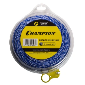 Леска для триммера Sky-cutter 2.4мм* 87м (витой квадрат) Champion C7057
