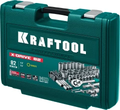 Универсальный набор инструмента, 82 предм., (1/2"+1/4"), KRAFTOOL X-Drive 82 27887-H82_z03