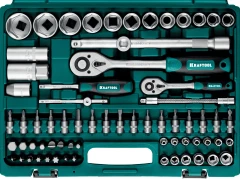 Универсальный набор инструмента, 82 предм., (1/2"+1/4"), KRAFTOOL X-Drive 82 27887-H82_z03