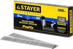 Гвозди тип 300 (47/J/F), 20 мм, калибр 18GA. 5000 шт., STAYER 31530-20
