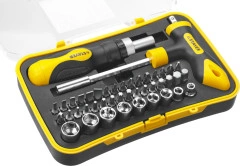 Реверсивная отвертка с насадками, 43 предм., STAYER T-Compact-43 25084-H43
