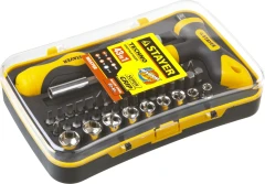 Реверсивная отвертка с насадками, 43 предм., STAYER T-Compact-43 25084-H43