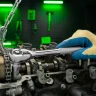 Ключ-трещотка 3/8", 45 зубьев, цельнометаллический, с быстрым сбросом, CrV, хром Сибртех 14018 — фото 15