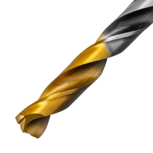 Сверло спиральное по металлу 6,5 x 93мм, Р6М5, Golden Tip, многогранная заточка Denzel 718279 — фото 3
