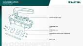 Woodsniper DJ, 90-150 мм, два отверстия, кондуктор для террасной доски KRAFTOOL 30062 — фото 15