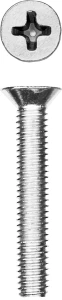 Винт с потайной головкой, кл. пр. 4.8, M5 х 30 мм, цинк, 8 шт, ЗУБР DIN 965 303116-05-030
