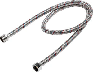 Гибкая подводка для воды, 1/2", 1 м, гайка-штуцер, STAYER 51015-G/S-100
