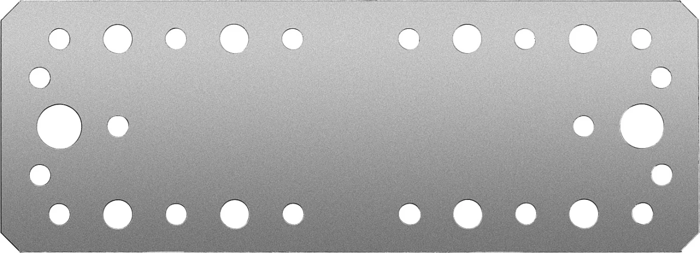 Крепежная пластина, 180 x 65 x 2.5 мм, цинк, ЗУБР КП-2.5 31023-180 — фото 1