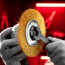 Щетка для УШМ, 150 мм, посадка 22.2 мм, плоская, латунированная витая проволока Matrix 74664 — фото 8
