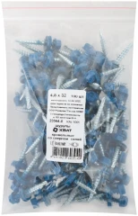 Шурупы кровельные со сверлом 4.8 х 32 RAL 5005 синий 100 шт. Фасовка XВАТ 23564-0
