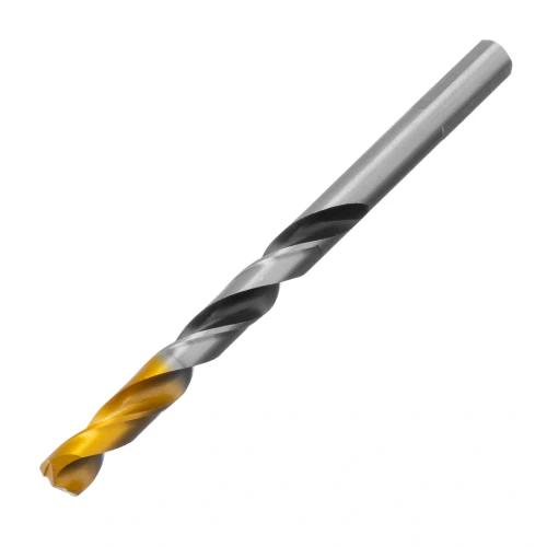 Сверло спиральное по металлу 8 x 117мм, Р6М5, Golden Tip, многогранная заточка Denzel 718282 — фото 1