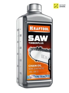 Цепное полусинтетическое масло для бензо и электропил, 1 л, KRAFTOOL TimberPlus 41521-1