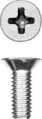 Винт с потайной головкой, кл. пр. 4.8, M6 х 16 мм, цинк, 9 шт, DIN 965 ЗУБР 303116-06-016