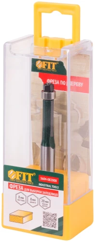 Фреза для выборки заподлицо с нижним подшипником DxHxL= 8х20х70 мм FIT 3604-082008 — фото 3