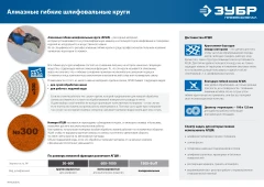 Алмазный гибкий шлифовальный круг АГШК, 125 мм, №600, мокрое шлифование, ЗУБР 29867-600