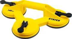 Стеклодомкрат на присоске, 140 кг, пластмассовый, тройной, STAYER MAXLift 33718-3