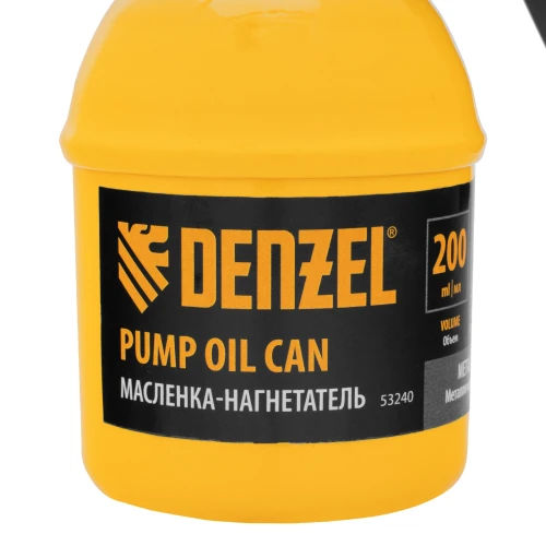 Масленка-нагнетатель, металлический корпус, 0,2 л, гибкий наконечник DENZEL 53240 — фото 8