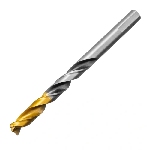 Сверло спиральное по металлу 9 x 125мм, Р6М5, Golden Tip, многогранная заточка Denzel 718284 — фото 1