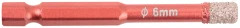 Коронка алмазная универсальная Special, шестигранный хвостовик 1/4", 6 x 10 х 67 мм CUTOP 70-849