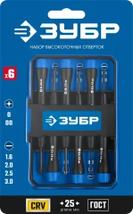 Набор отверток для точных работ, 6 шт, ЗУБР TX-6 25658-H6_z01