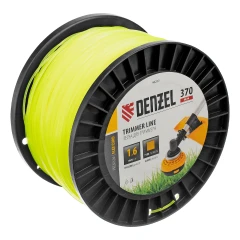 Леска для триммера квадрат 1,6мм х 370м, на DIN катушке FLEX CORD Denzel 96290