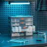 Органайзер для хранения с выдвижными лотками 310х150х260мм, 4 секции, пластик Stels 90728 — фото 12