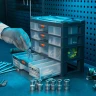 Органайзер для хранения с выдвижными лотками 310х150х260мм, 4 секции, пластик Stels 90728 — фото 13