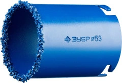 Коронка кольцевая, 53 мм, L 55 мм, карбид вольфрама, ЗУБР 33350-53_z01