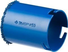 Коронка кольцевая, 53 мм, L 55 мм, карбид вольфрама, ЗУБР 33350-53_z01