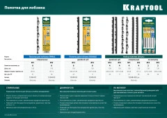 Полотна для лобзика, 130 мм, 6 шт, KRAFTOOL Pro Cut 15340-03