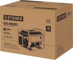 Бензиновый генератор, 3300 Вт, STEHER GS-4500