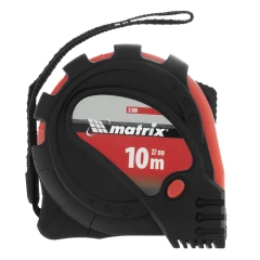 Рулетка Status Magnet 3 fixations,10 м х 32 мм,обрезиненный корпус,зацеп с магнитом Matrix 31000