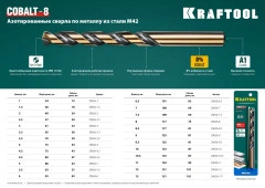 Сверло по металлу, 5.0 х 86 мм, сталь М42, HSS-Co(8%), KRAFTOOL COBALT-8 29656-5