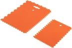 Набор пластиковых зубчатых шпателей, 2 шт: 175x130 мм, 130x90 мм MASTER COLOR 30-2400 — фото 2