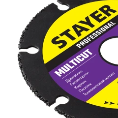 Диск отрезной по дереву, 115 х 22.2 мм, для УШМ, STAYER Multicut 36860-115