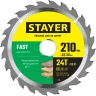 Пильный диск по дереву, 210 x 32/30 мм, 24Т, быстрый рез, STAYER Fast 3680-210-32-24_z01 — фото 1