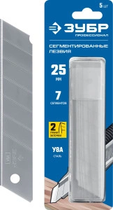 Сегментированные лезвия, 25 мм, 5 шт, ЗУБР 09710-25-5