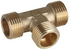 Тройник, латунь, GENERAL FITTINGS наружная резьба 1/2" 51054-1/2