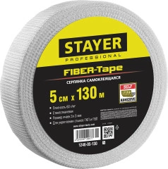 Самоклеящаяся серпянка, 5 см х 130 м, 3 х 3 мм, STAYER FIBER-Tape 1246-05-130_z01