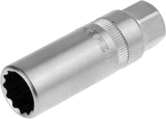 Свечная торцовая головка с резиновой вставкой, 3/8", 14 мм, ЗУБР 27729-14