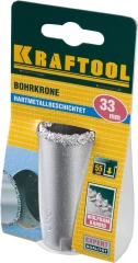Коронка кольцевая, 33 мм, L 55 мм, карбид вольфрама, KRAFTOOL 33401-33_z01