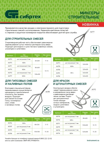 Миксер для красок и штукатурных смесей, 80х400мм, хвостовик SDS plus Сибртех 84794 — фото 4