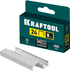 Скобы тип 24, 8 мм, калибр 23GA. 1000 шт, KRAFTOOL 31724-08