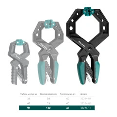 Зажимная струбцина, 100 х 80 мм, KRAFTOOL RC-100 32224-10
